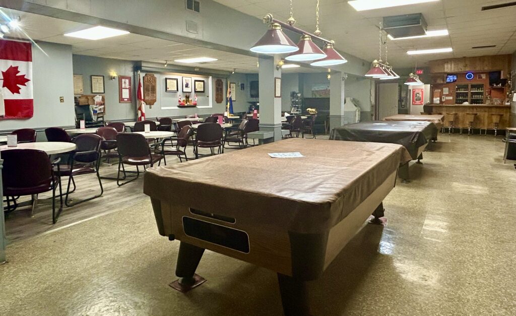 Pool tables in Club Room