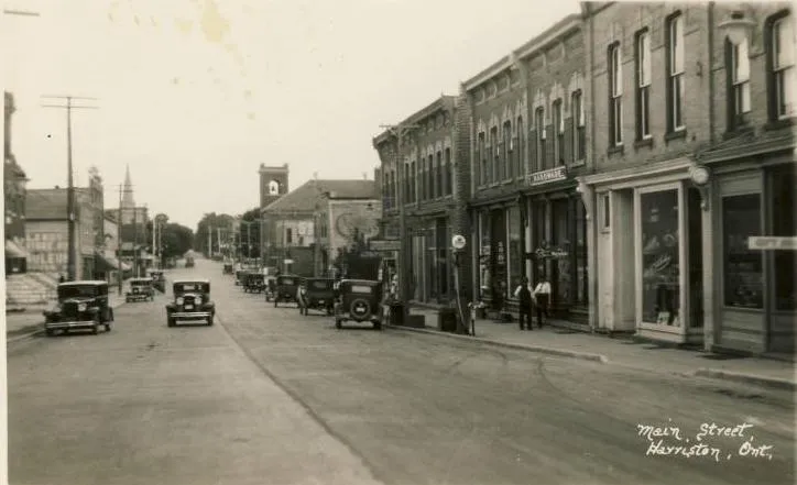 Historical photo of Main Street Harriston.