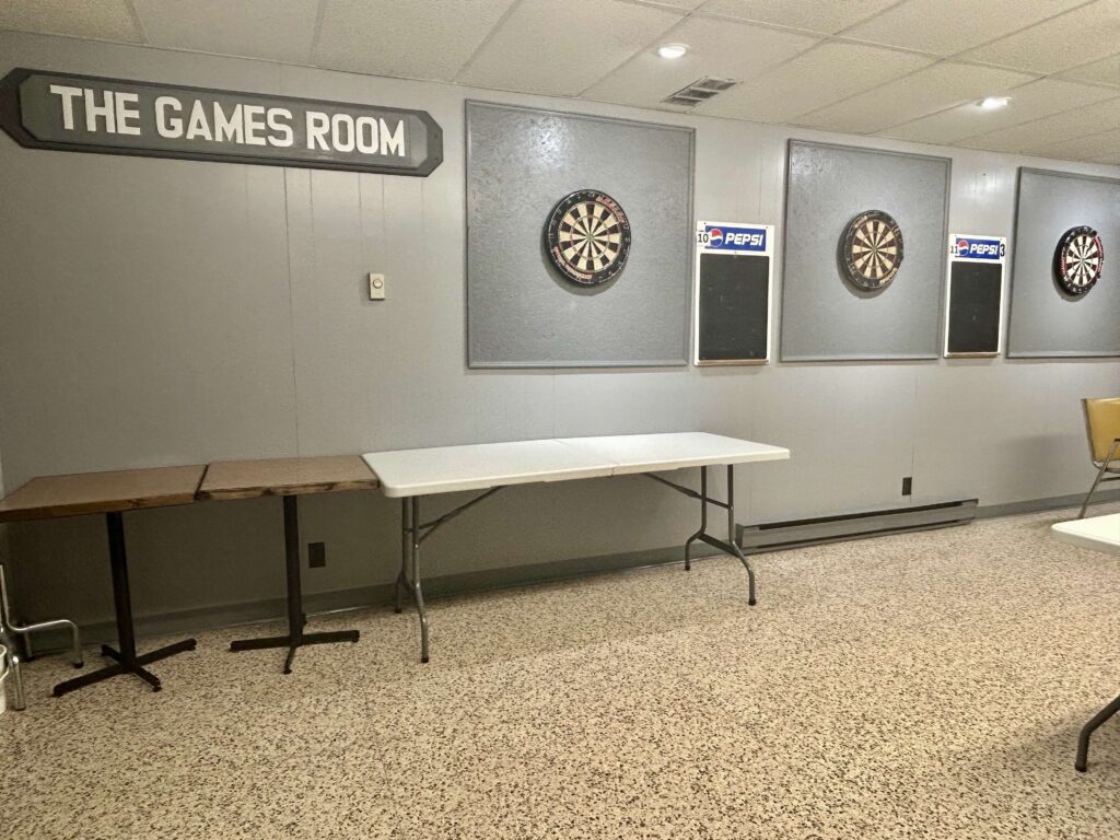 Dart boards in Games Room